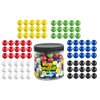 My Toy House Chinese Checkers Glass Marbles. Set of 90, 15 of Each Color. Size 9/16” (14mm), with Practical Container…