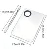 Makeup Mixing Palette, Stainless Steel Makeup Palette, Professional Cosmetic Mixing Makeup Palette Spatula Makeup Artist Tool