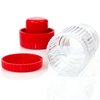HealthSmart Pill Crusher and Grinder, Crushes Vitamins and Tablets, Holds Up to 2 Pills, With Ergonomic Grips, Red