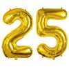 40 Inch Number Balloons 25/52 Gold Big Giant Jumbo Number Foil Mylar Balloons for 25th/52th Birthday Party Supplies Anniversary Events Decorations (Gold-25/52)