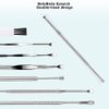 7 Pcs Ear Pick, BetyBedy Ear Cleansing Tool Set, Ear Curette Earwax Removal Kit with a Small Cleaning Brush and Storage Box, Silver