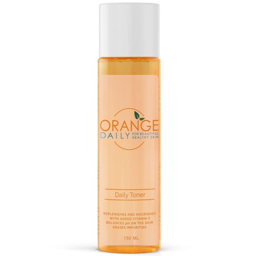 OrangeDaily Vitamin C Daily Toner for Healthier Looking Skin, Alcohol Free and Enriched with Green Tea, Algae Extract and Willow Bark Extract, 150 ML