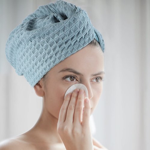 Healifty Fast Drying Towel Cotton Fiber Hair Towel Wrap 2Pcs Ultra Absorbent Hair Quick Drying Towel Reusable Shower Caps Women Hair Fast Drying Hat for Bathroom Microfiber Bath Towels