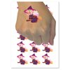 Cute Witch Floating on Broom Temporary Tattoo Water Resistant Fake Body Art Set Collection - 15 2" Tattoos (1 Sheet)