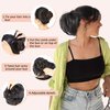 QGZ Messy Bun Hairpiece for Women Tousled Updo Side Comb Clip in Hair Bun Short Straight Adjustable Styles Chignon Easy Wear Messy Hair Bun Clip.