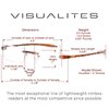Visualites 1 Lavender 1.75 Power Lightweight Rimless Reading Glasses For Men and Women
