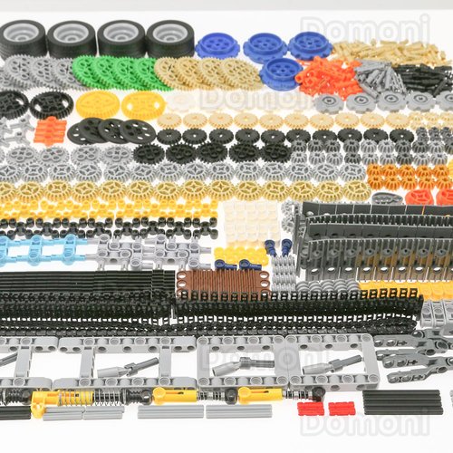 Technic Parts 852Pcs for MOC Gear Pin Liftarm Beam Axle Panel Wheels Connectors Chain Link Pins - Car Building Blocks Sets Compatible with Lego