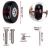 OwnMy 50 x 18mm Set of 4 Luggage Suitcase Replacement Wheels, Rubber Swivel Caster Wheels Bearings Repair Kits (Black)