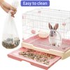 upcessory 50 pcs Disposable Rabbit Cage Liner, Clear Plastic Bunny Cage Liner Bag Universal Toilet Film for Bunny Hamster Totoro Hedgehog Guinea Pig cage Liner Bunny Supplies and Small Animals Cage