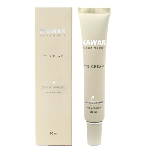 KAWAR Dead Sea Eye Cream with Retinol, Collagen, Argan Oil & Caffeine, Targets Dark Circles, Puffiness & Fine Lines, Enriched with Dead Sea Minerals, Vegan Eye Cream for Women & Men, 1 oz