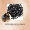 1000pcs Hair Extensions Beads Micro Links Beads 5mm Silicone Lined Beads for Hair Extensions (Dark Brown)