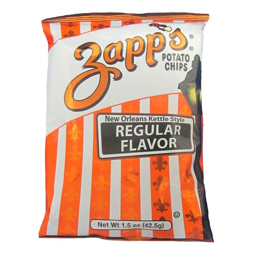 Zapp’s New Orleans Kettle-Style Potato Chips, Regular – Crunchy Chips with a Salty, Delicious Flavor, Great for Lunches or Snacking on the Go, 1.5 oz. Bag (Pack of 30)