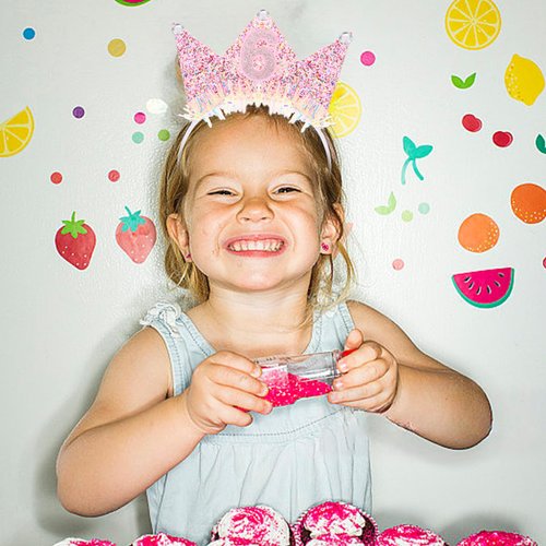 Casoty Pink 6th Birthday Crown, 6th Birthday Decorations, 6th Birthday Headband, 6th Birthday Party Decorations, Pink Birthday Supplies for Girl
