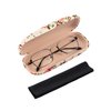 2 Pieces Hard Shell Eyeglass Case Flower Glasses Case for Women Floral Fabric Women Eyeglass Case Retro Hard Glass Case Portable Eyeglass Box for Women Girl Ladies Spectacles (Apricot, Black)
