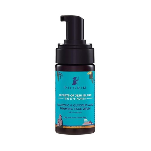 Pilgrim Korean Foaming Face Wash | Deep Cleansing Face Wash for Oily Skin | with Salicylic Acid & Yugdugu | Reduces Breakouts, Controls Oil & Removes Dead Skin | 4.05 Fl Oz (120ml)