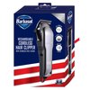 Barbasol Rechargeable Hair Clippers, Professional & Home Haircut Clippers for Men, Rust-Free Low-Heat Ceramic Blades, 6 Clipper Guard Combs, Adjustable Taper, LCD Display, Black