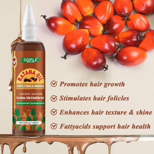 Batana Oil for Hair Growth Batana Hair Oil for Healthy Hair, Organic Hair Growth Batana Oil for Damaged Hair Repair, Natural Chebe Hair Oil for Hair Growth Nourishing Chebe Oil Moisturizer for Scalp