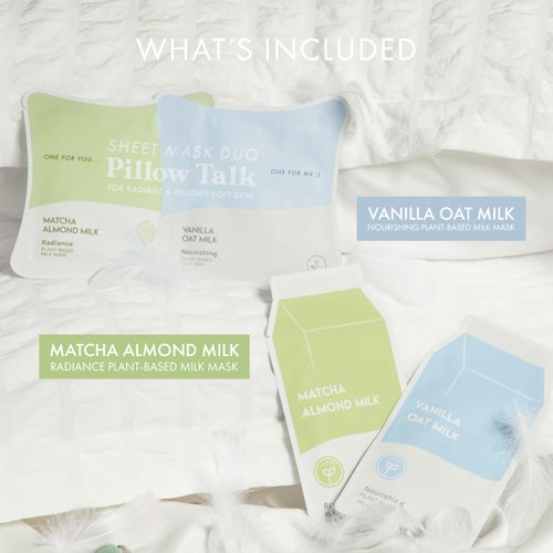 ESW Beauty Pillow Talk Sheet Mask Duo: for Radiant & Pillowy Soft Skin