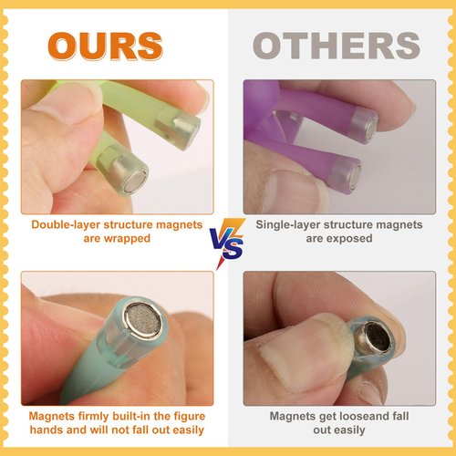 6pcs Laleay Magnetic Toys,Magnet Men for Kids,Magnetic People Figures for Kids,Magnetic People for Refrigerator,Fridge Magnets for Adults Kids Gifts, Magnetic Men for Teens Gifts,Kids Sensory Toys
