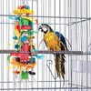 CRMADA Bird Toys, Parrot Chewing Toy, Multicolored Wooden Blocks Tearing Toys for African Grey Cockatiel Cockatoo and Medium Parrot