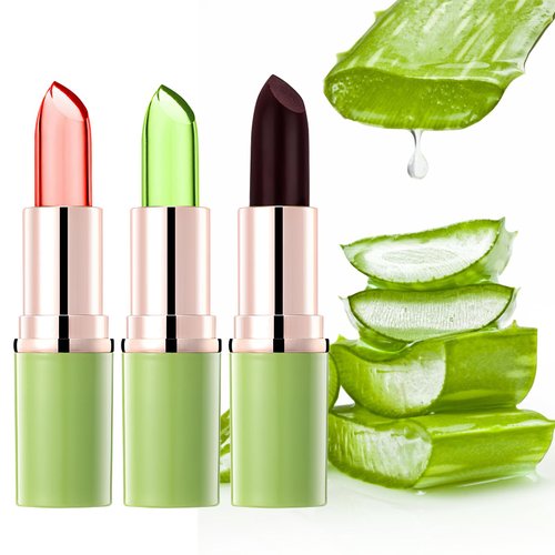 PAINISTIC Aloe Vera Lipstick for Lip Makeup, Color Changing Lipstick 24 hour Long-Lasting Nutritious Hydrating, Magic Temp Color Change Matte Lip Gloss Makeup, Waterproof & Moisturizing, Lip Gloss