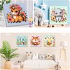 4 Pack Animal Paint by Number for Kids with Wooden Frame-Paint by Numbers for Kids Animals Ages 4-8-12,Easy Elephant Fox Sea Turtle Horse DIY Acrylic Oil Painting Kits for Home Wall Decor(8X8inch)