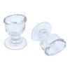 WHOLELIFEOBJECTS Glass Eye Wash Cup with Engineering Design to Fit Eyes for Effective Eye Cleansing - Eye Shaped Rim, Snug Fit Set of 2 (Transparent)