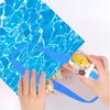 C L cooper life 12pcs Ocean Wave Gift Treat Bags with Handles Summer Beach Pool Party Grocery Shopping Bags Under The Sea Theme Non-Woven Bag for Ocean Birthday Party Baby Shower Supplies