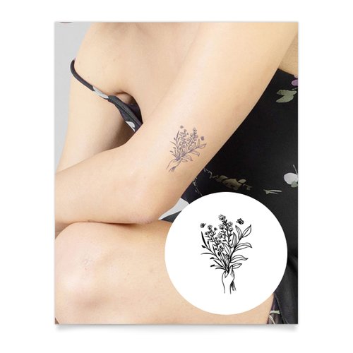 Inkbox Temporary Tattoos, Semi-Permanent Tattoo, One Premium Easy Long Lasting, Water-Resistant Temp Tattoo with For Now Ink - Lasts 1-2 Weeks, Cinctum, 3 x 3 in