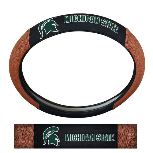 FANMATS 62133 Michigan State Spartans Football Grip Steering Wheel Cover 15" Diameter
