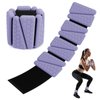 Wrist Weights, 2Pack Adjustable Silicone Weighted Bangles for Women and Men, Wearable Wrist Ankle Weights Suitable for Yoga, Walking and Gym, Arm & Leg Workout, 2lb (Purple)