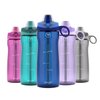 Pogo BPA-Free Plastic Water Bottle with Soft Straw Lid, 18oz. (Blue)