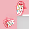 Baby Shark Cell Phone Toy Removable Teether Case, Light, Music & Adjustable Volume Kids Play & Learn Fake Phone Infant Toddler, Preschool Holiday Birthday Presnet for Girl Boy 0-6, 6-18 Months (Red)