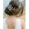 Anglacesmade Bridal Crystal Hair Vine Branch Rhinestone Headband Opal Wedding Headpiece for Bridesmaid Bride Prom Party Festival Hair Weaths for Women and Girls (Rose gold)