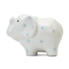 Child to Cherish Ceramic Elephant Piggy Bank for Boys, Blue Polka Dots