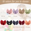 10 Pcs Bow Hair Clips for Women Girls 5.5 Inch Big Hair Bows 10 Solid Colors Handmade Soft Fabric Bowknot French Barrettes Hair Accessories
