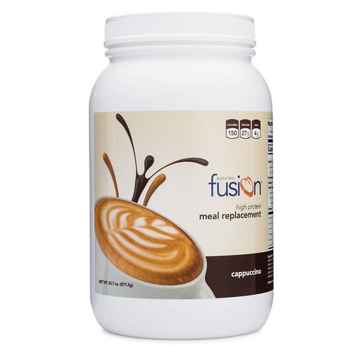 Bariatric Fusion Cappuccino Meal Replacement 27g Protein Powder, 21 Serving Tub for Bariatric Surgery Patients Including Gastric Bypass & Sleeve Gastrectomy - No Gluten, Aspartame or Sugar