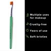 Damone Roberts Brow Highlighter Brush - Professional Quality, Designed for Years of Use - Soft Vegan Bristles - Concealer, Clean Up, and Flat Definer Brush - Cruelty-free Beauty Green