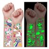 Leesgel 240+ Styles Kids Tattoos Temporary for Girls, Luminous Birthday Party Favors Decorations, 24 Sheets Tattoos Stickers Party supplies