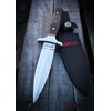 MTech USA – Fixed Blade Knife – Satin Finish Stainless Steel Blade, Brown Wood Handle with Stainless Steel Bolster, Includes Nylon Sheath - Hunting, Camping, Survival, Tactical – MT-20-03