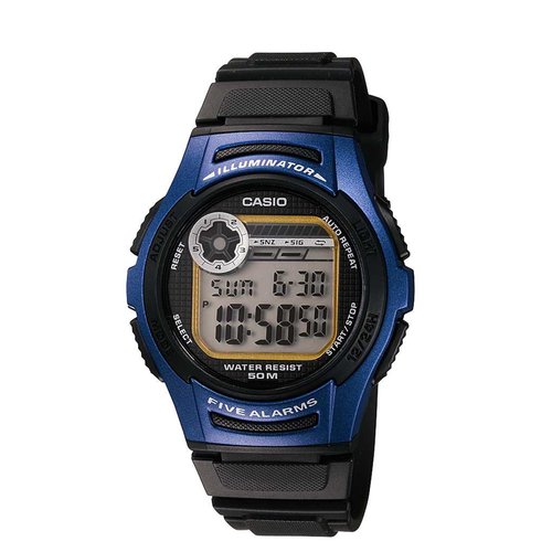 Casio Men's W213-2AVCF Basic Blue and Black Digital Watch