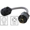 AC WORKS Electric Vehicle Charging Adapter for Tesla Use (L15-20 20A 250V 3-Phase to Tesla)