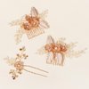 Handmade Flower Hair Comb Hair Pins Hair Sticks Wedding Hair Comb Bridal Hair Accessories Hair Clips Comb For Brides and Bridesmaids