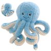 JOSON Cute Octopus Plush Toys, Soft Octopus Stuffed Animals, Girls and Boys Adult Birthday (16 Inch, Blue)