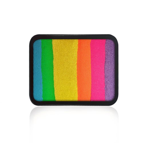 Kraze FX Face Paint Palette Refill - Supreme Sunset (20 gm), Professional 1-Stroke Split Cake, Hypoallergenic, Non-Toxic, Water Activated Halloween Face & Body Painting Makeup Supplies for Kids
