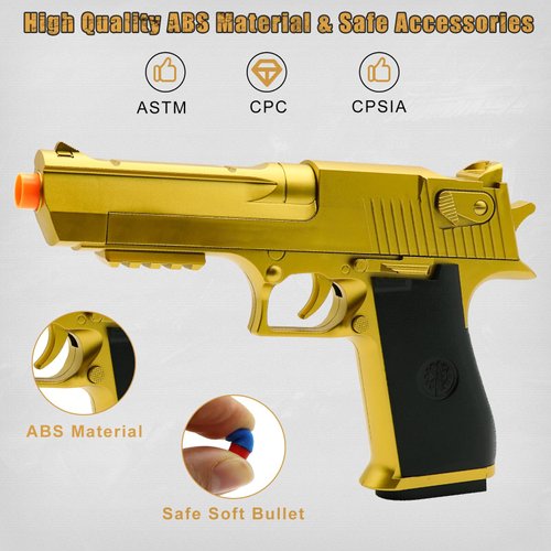Nogevo Soft Bullet Toy Gun with Empty Shell Ejecting with Foam Bullets - Shooting Educational Gun Toys Model - Christmas, Birthday Gifts for Boys Kids Girls Adults Age 8+
