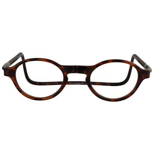 Clic Magnetic Reading Glasses, Computer Readers, Replaceable Lens, Adjustable Temples, Classic, (S-M, Matte Tortoise, 2.50 Magnification)