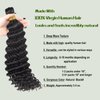 Deep Wave Bulk Human Hair for Braiding Boho Braids Human Hair for Bohemian Knotless Braids Braiding Hair Micro Braiding Hair No Weft Human Hair Extensions 2Bundles(Natural Black#,18inch)
