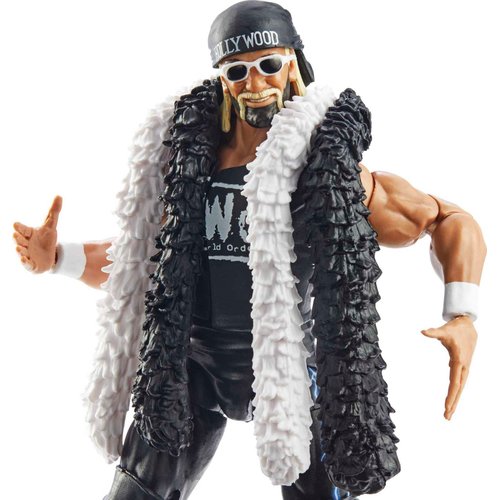 Mattel WWE "Hollywood" Hulk Hogan WrestleMania Elite Collection Action Figure with Accessory & "Mean" Gene Okerlund Build-A-Figure Parts, 6-inch