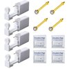 Silver Angel Nose Piercing Kit Gold Color 20G Nose Stud Disposable Self Ear Nose Piercing Gun Kit Safety Painless Body Piercing Kit Tool (4 Pack)